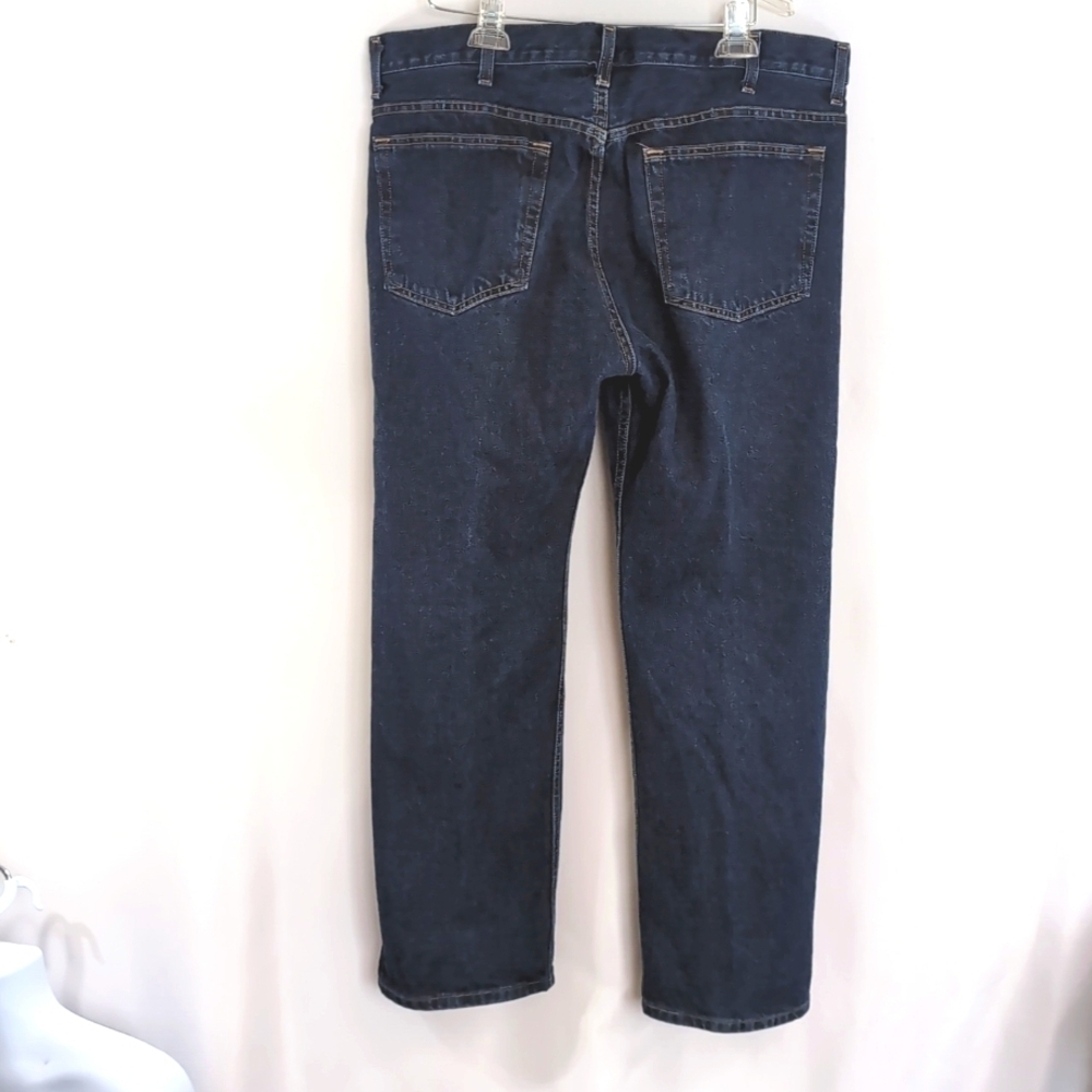 Men's Original Faded Glory 100% Cotton Straight Leg Dark Wash Jeans Sze 38"x 30" - Picture 5 of 5